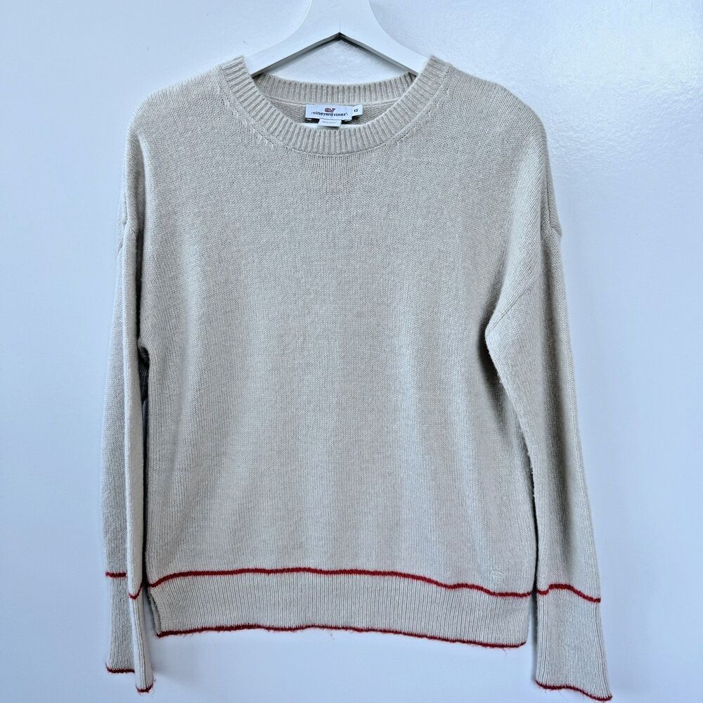 Vineyard Vines Women XS Sweater Cozy Knit Minimalist Neutral Cottagecore Classic